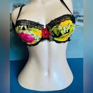 Lise Charmel Flirty Capri balconette black lace floral bra